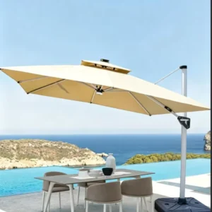 Commercial Foldable Waterproof Patio Umbrella for Restaurant and Beach Use