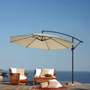 Commercial Garden Roman Banana Large Outdoor Courtyard Umbrella 180g Polyester Fabric