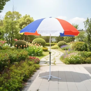 Commercial Grade 130cm 140cm Ventilated Outdoor Umbrella Heavy Duty Double Ribs Wind Vent UV Block Beach Sun Parasol