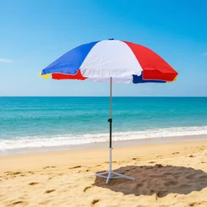 Commercial Grade 130cm 140cm Ventilated Outdoor Umbrella Heavy Duty Double Ribs Wind Vent UV Block Beach Sun Parasol
