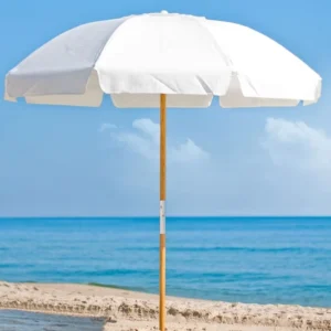 Commercial Grade Manual Oxford UV Resistant Folding Outdoor Beach Umbrella Custom Logo Printing