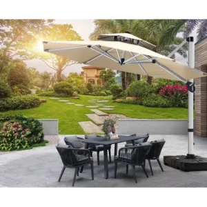 Commercial High Quality Garden Restaurant Sun Umbrella Big Size Outdoor Pool Parasol Strong Durable Polyester Outdoor Furniture