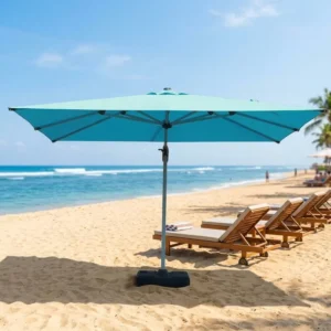 Commercial Large 4*4M Outdoor Fringe Patio Roman Umbrella