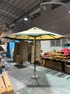 Commercial Manual Central Pole Umbrella, Waterproof UV Protection, for Patio, Garden, Beach, or Hotel