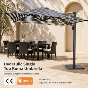 Commercial Offset Patio Umbrella for Lounge and Dining Areas