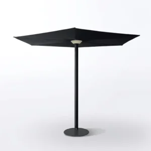 Commercial Outdoor Aluminum Solar-Powered LED Patio Umbrella, 3 m, with Base