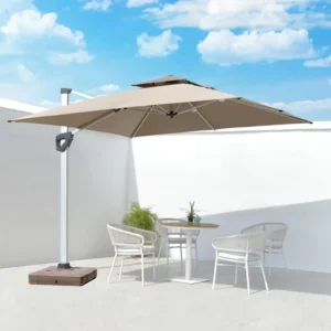 Commercial Outdoor Patio Sunshade Cantilever Umbrella Courtyard Heavy Duty Large Size Folding Roman Umbrella