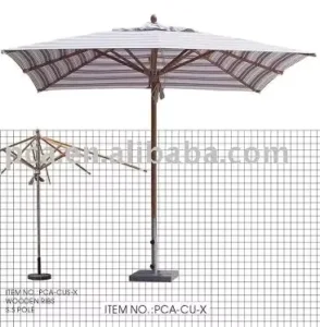 Commercial Outdoor Restaurant Garden Wooden Patio Umbrella
