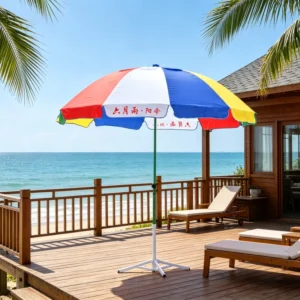 Commercial Outdoor Sun Umbrella 140cm 150cm Radius, Thickened Pole and Rib Fabric, Heavy Duty Market Garden Parasol