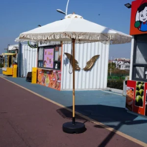 Commercial Rainproof Sunshade Patio Umbrella for Milk Tea Shops Cafes Outdoor Advertising Courtyard Aluminum Alloy