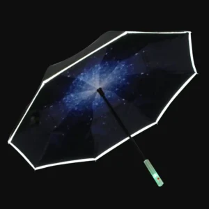 Commercial Rechargeable Portable Inverse Reflect Led Light up Umbrella
