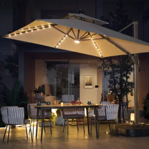 Commercial Waterproof Foldable Outdoor Parasol for Beaches, Gyms, Restaurants, and Cafes