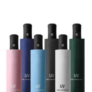 Compact Automatic Folding Umbrella Anti-UV Sun and Rain Windproof Portable Custom with Logo