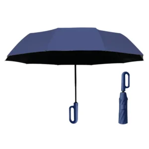 Compact Automatic Folding Umbrella, Windproof, UV Protection, with Light