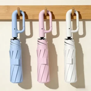 Compact Automatic Opening Windproof Sun Protection Folding Umbrella for Travel