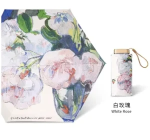 Compact Folding Manual Umbrella for Adults Fruit Pattern Waterproof Capsule Umbrella