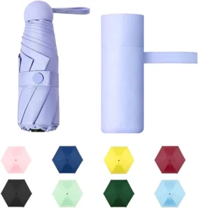 Compact Travel Sun & Rain Umbrella Windproof Portable Mini Folding Umbrella for Girls Women