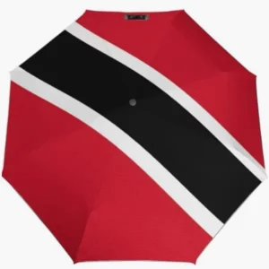 Compact Trinidad and Tobago National Flag Fully Automatic Folding Umbrella, Painted Design