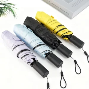 Compact UV Protection Waterproof Travel Auto-Open Lightweight Three-Fold Sun Rain Umbrella