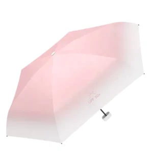 Compact UV Sun and Rain Folding Pocket 6-Fold Custom Print Umbrella