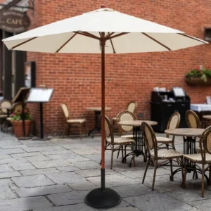 Contemporary 2.5M Patio Parasol Wooden Outdoor Umbrella