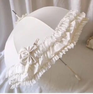 Cosplay Used Lace Parasol Umbrella European Style Wedding Lace Umbrella White for Women
