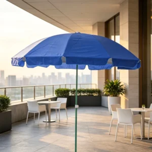 Cost Effective 1.5M Straight Pole Beach Umbrella UV50+ Protection Parasol for Beach Courtyard Park