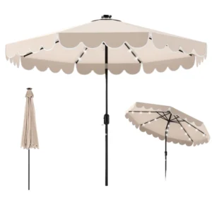 Cotton Tassel Lace Leisure Sun Protection Beach Umbrella for Outdoor Patio Garden