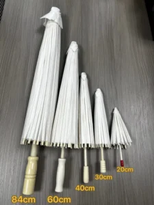 Craft Gifts Paper Umbrella Customization DIY Handmade Drawing Blank Wooden Handle