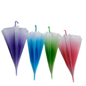 Creative Gradient Rainbow Umbrella Long Handle Semi-Automatic Folding for Students and Adults Weddings