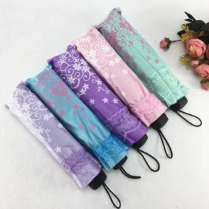 Creative Lace Edge Candy Color Dual-Purpose Girl’s Sun Fashion Umbrella