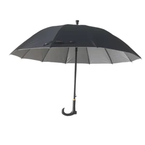 Crutch Cane Walking Stick Straight Umbrella Plastic Handle Semi-Automatic Opening Waterproof Fabric