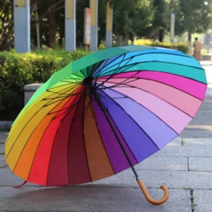 Custom 16K Auto-Open Colorful Wedding Golf Umbrella for Outdoor Use with UV Protection