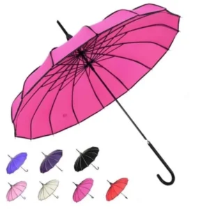 Custom 16K Windproof Retro Purple Pink Pagoda Style Tower Lolita Wedding Lady Parasol Photography Umbrella