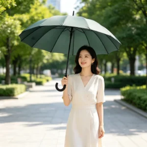 Custom 16K Windproof Waterproof Automatic Straight Umbrella