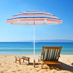 Custom 2.4M Colorful Beach Umbrella Parasol
