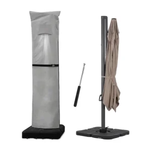 Custom 210D 420D 600D Outdoor Parasol Covers Waterproof Large Garden Patio Sun Umbrella Cover