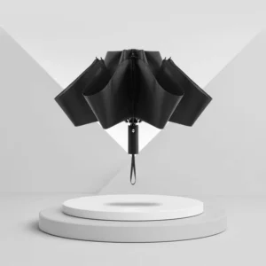Custom 23-Inch 8-Rib Waterproof Automatic Open Fiberglass Frame Reverse Three-Fold Umbrella