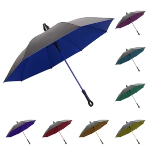 Custom 27 Inch 8K Auto Open Golf Umbrella High Quality Pongee Full Panel Digital Print UV Protection Strong Windproof Features