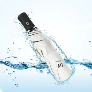 Custom 3-Fold Automatic Dual-Use Folding Umbrella Sunscreen with Logo Print