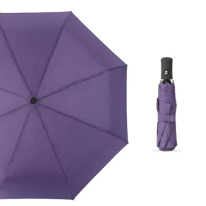 Custom 3 Fold Fully Automatic Windproof Sun Rain Parasol Portable Outdoor Umbrella Custom Logo