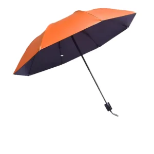 Custom 3-Fold Portable Folding Umbrella Modern Classic Design Logo Printing Windproof Sun Rain Protection for Adults Travel