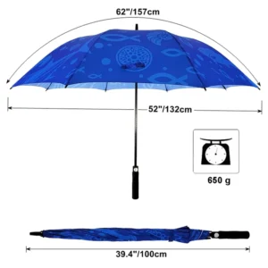 Custom 30-Inch Men’s Windproof Pongee Canopy Umbrella with Fiberglass Ribs Auto Open Extra Strong for Business Gifts