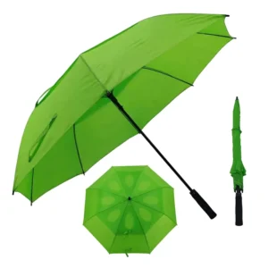 Custom 31 Inch Double Layer Air Vent Windproof Fiberglass Straight Golf Umbrella with EVA Handle