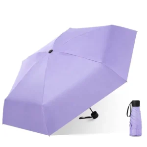 Custom 5 Folding Small Pocket Folding Umbrella Women Portable Travel Mini Umbrella With Logo Printing