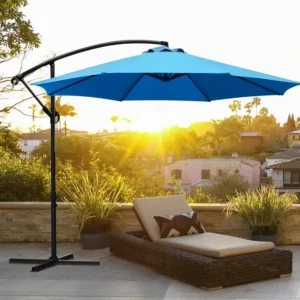 Custom 8-Rib Large Banana Solar Parasol Outdoor Garden Patio Umbrella for Beach Use
