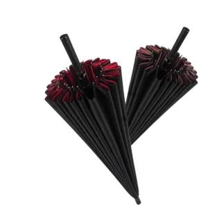 Custom Advertising 24-rib Fully Automatic Double-layer Heavy Rain Special Black Extra-large Men’s Long-handled Umbrella