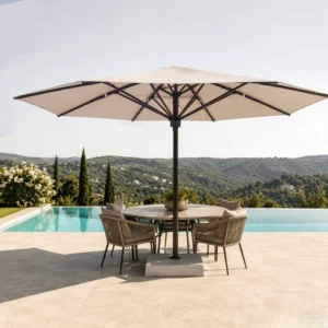 Custom Aluminum Sunshade Waterproof UV-Proof Outdoor Hanging Umbrella for Courtyard Garden Hotel Villa Terrace