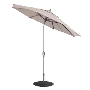 Custom Auto Tilt Aluminum Patio Parasol Beach Outdoor Beer Garden Sun Crank Umbrella Bistro Restaurant
