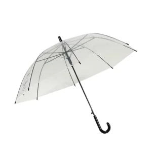Custom Automatic Kids Umbrella Plastic Clear POE Straight Umbrella Semi Automatic